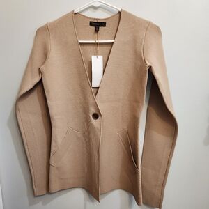 NWT CAPSULE 121 Women's Beige Aldron One-Button Cardigan Jacket Size XS